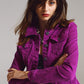 Chaqueta estilo camionero de denim slim en magenta