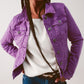 Slim denim trucker jacket in purple Szua Store