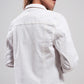 Slim denim trucker jacket in white Szua Store