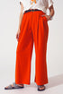 Q2 Slouchy wide leg pants in orange