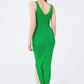 Soft ribbed knitted midaxi dress in Green - Szua Store