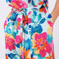 Soft satin midi dress with flower print - Szua Store