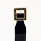 Square black belt with rhinestones and adjustable elastic - Szua Store