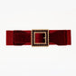 Q2 Square red belt with rhinestones and adjustable elastic