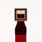 Square red belt with rhinestones and adjustable elastic - Szua Store