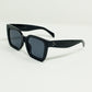 Q2 Squared Sunglasses With Dark Lenses in Black