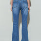 Straight Distressed Jeans in Medium Wash - Szua Store