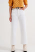 Straight leg ankle grazer jeans in white Szua Store