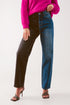 Straight leg color block jeans Szua Store