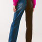 Straight leg color block jeans Szua Store