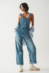 Q2 straight leg denim overalls