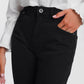 Straight leg high waisted jeans in black Szua Store