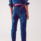 Straight leg jeans in thrift blue Szua Store