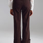 Straight Leg Jeans with Cropped Hem in Brown
