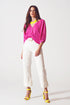 Straight Leg Jeans with Cropped Hem in White - Szua Store