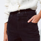 Straight leg Jeans with Waist Stitching Detail in Black
