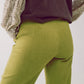 Straight leg tailored pants in green Szua Store