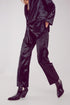 Straight leg velvet pants in black Szua Store