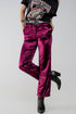 Straight leg velvet pants in purple Szua Store