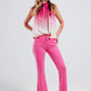 Straight Pants in fuchsia with wide ankles Szua Store