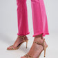 Straight Pants in fuchsia with wide ankles Szua Store