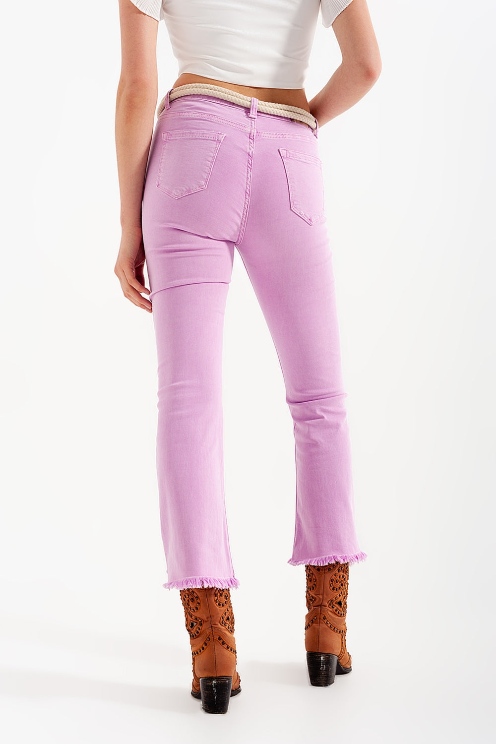 Straight Pants in pink with wide ankles Szua Store