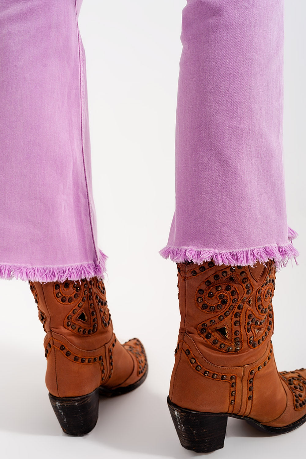 Straight Pants in pink with wide ankles Szua Store