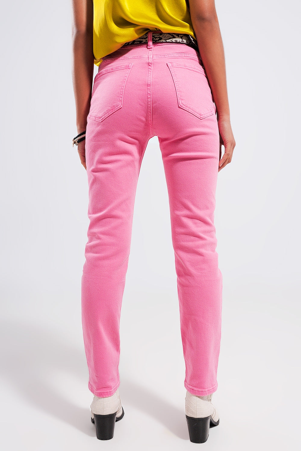 Strech Cotton skinny jeans in pink Szua Store
