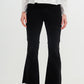 Q2 Stretchy cord flared trouser in black