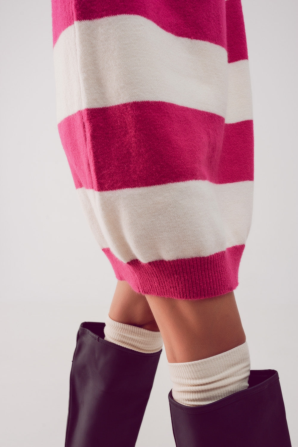 Stripe jumper dress in fuchsia Szua Store