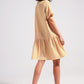 Stripe print mini dress in yellow Szua Store