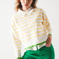 Stripe sweater in yellow & white Szua Store