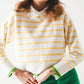 Stripe sweater in yellow & white Szua Store