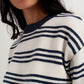 Striped long sleeved sweater in white Szua Store