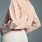 Striped Relaxed shirt With Contrasting Pocket in beige