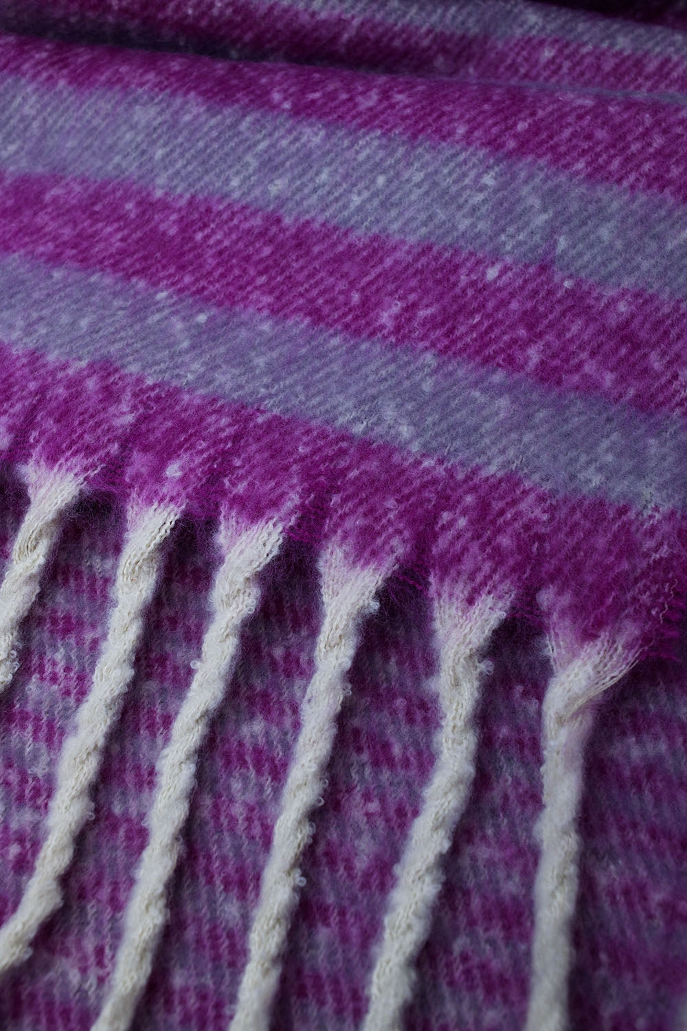 Stripy Chunky Scarf in Lilac and Purple - Szua Store