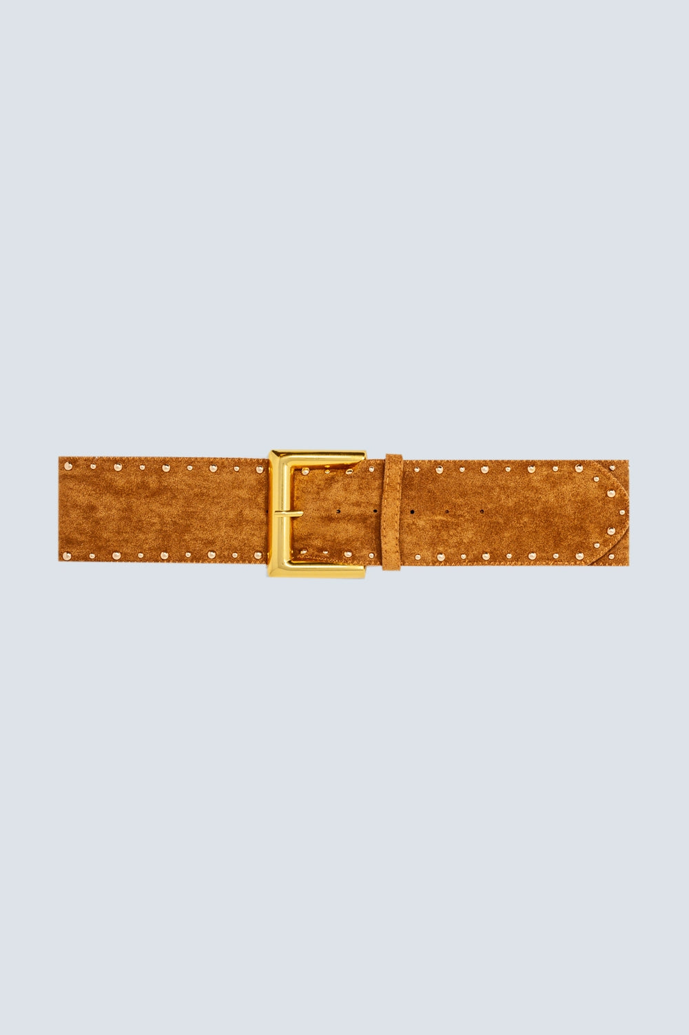 Suede square buckle waist and hip belt in camel Szua Store