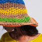 Sun hat in natural colored stripes Szua Store