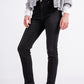 Super high rise skinny leg jeans in black Szua Store