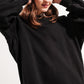 Super oversized sweatshirt with seam detail in black Szua Store