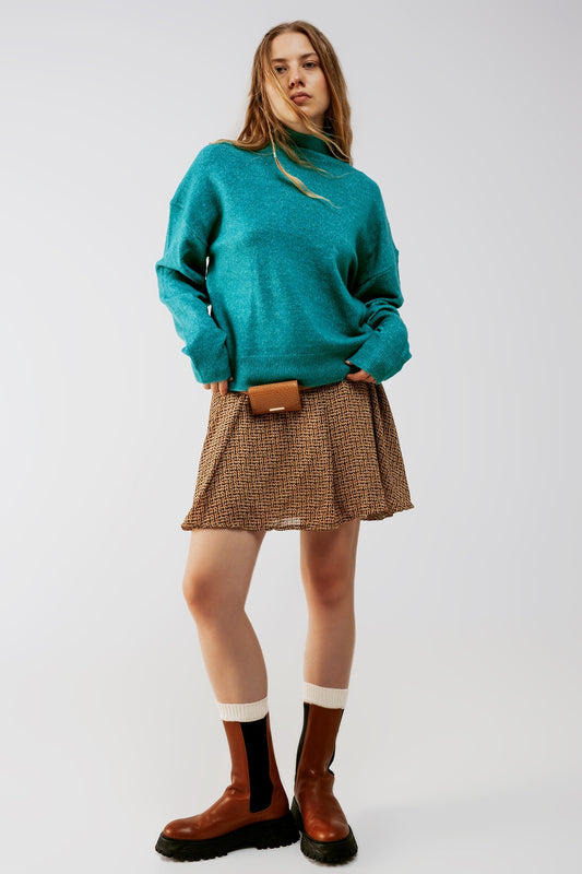 Super soft high neck sweater in light green Szua Store