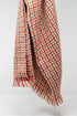 Super soft red scarf with geometric print Szua Store