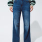 Super Straight Leg basic Jeans In Mid Wash