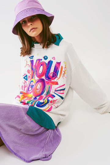Q2 sweat with You Got this Graphic text in white