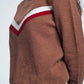 sweater with chevron detail in brown Szua Store