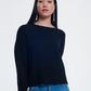 sweater with long sleeves in black Szua Store