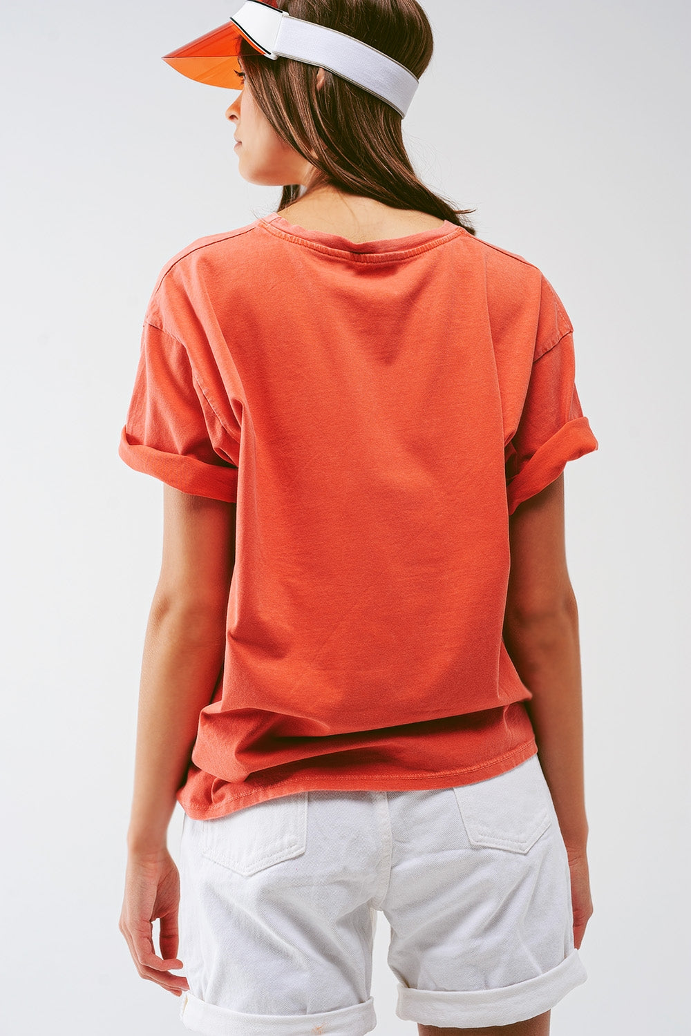 T-Shirt with Bella Text in orange - Szua Store