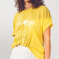 Q2 T-Shirt with Vintage 18 Text in yellow