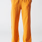 Q2 Textured Loose Fit Pants in Orange