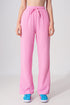 Q2 Textured Loose Fit Pants in Pink